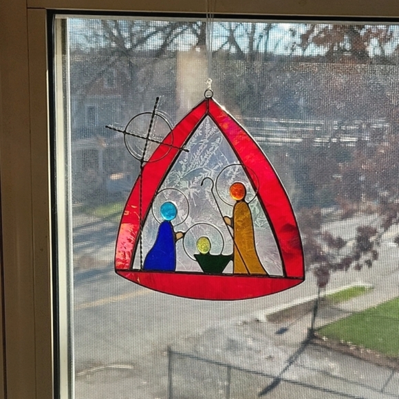 Stained Glass Joseph Mary and Jesus - Picture 4 of 4